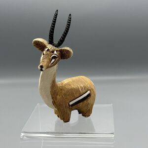 Vtg Artesania Rinconada Gazelle Figurine Springbok African Antelope 5" Wildlife